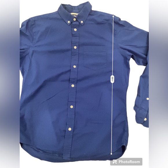 Old Navy royal blue long sleeve button down Oxford shirt | men’s M | slim fit - Picture 5 of 6